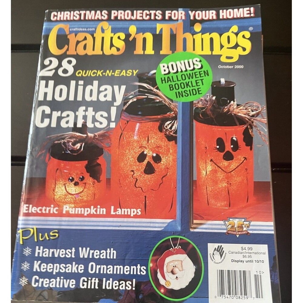 October 2000 issue Crafts 'n Things Vtg Millennial Patterns & Bonus Book .
